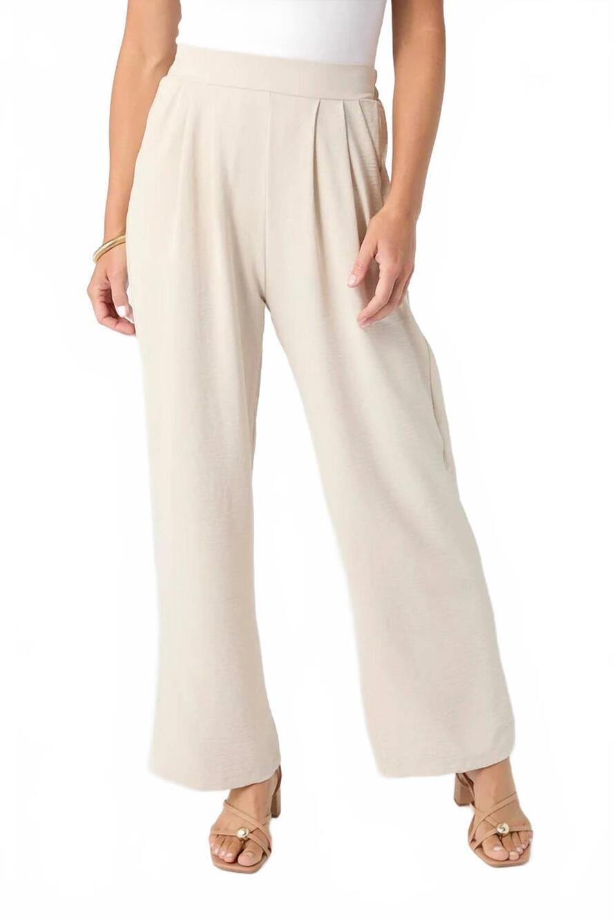 NEW COCO + CARMEN daphne flowy pleat front pant in sand